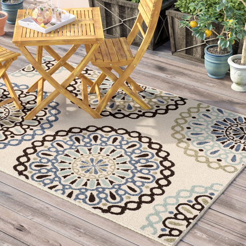 Charlton Home® Henderson Beige Indoor/Outdoor Area Rug & Reviews Wayfair